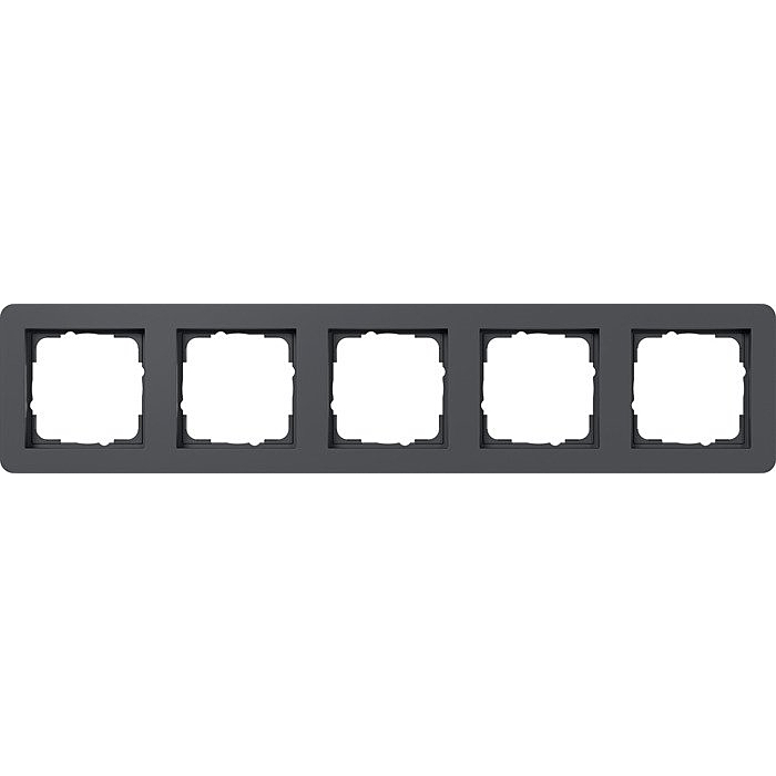Gira 0215152 E1 Afdekraam 5-voudig Antraciet