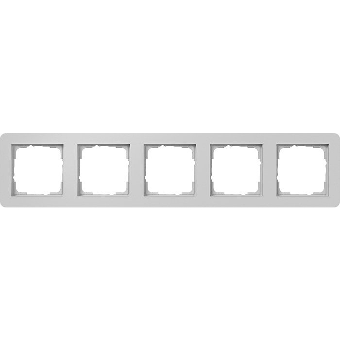 Gira 0215154 E1 Afdekraam 5-voudig Grijs mat