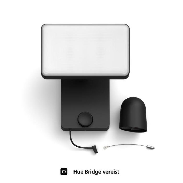 Philips 929003608801 Hue Secure Verstraler met beveiligingscamera Zwart 