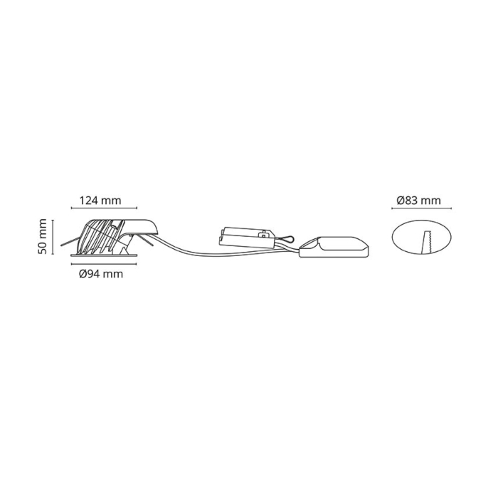 SG 903241 Junistar Asymmetric Matwit 9W 2700K Wit 42° Ra98