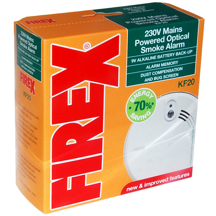 Firex KF20 Brandmelder 230V (backup Alkaline batterij)