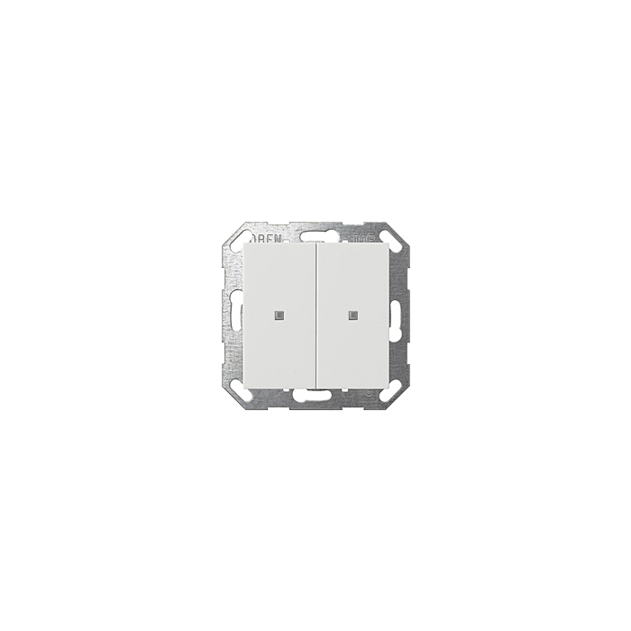 Gira 517327 Drukcontact System 55 met wip 2-voudig voor Gira One en KNX Zuiver wit mat