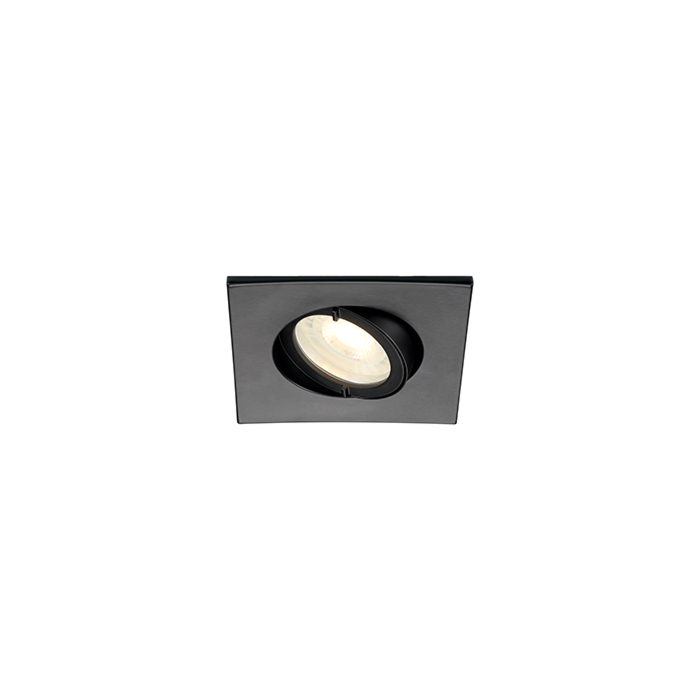Lumiance 3084103 Inset trend 75 Square IP44 Zwart (GU10)