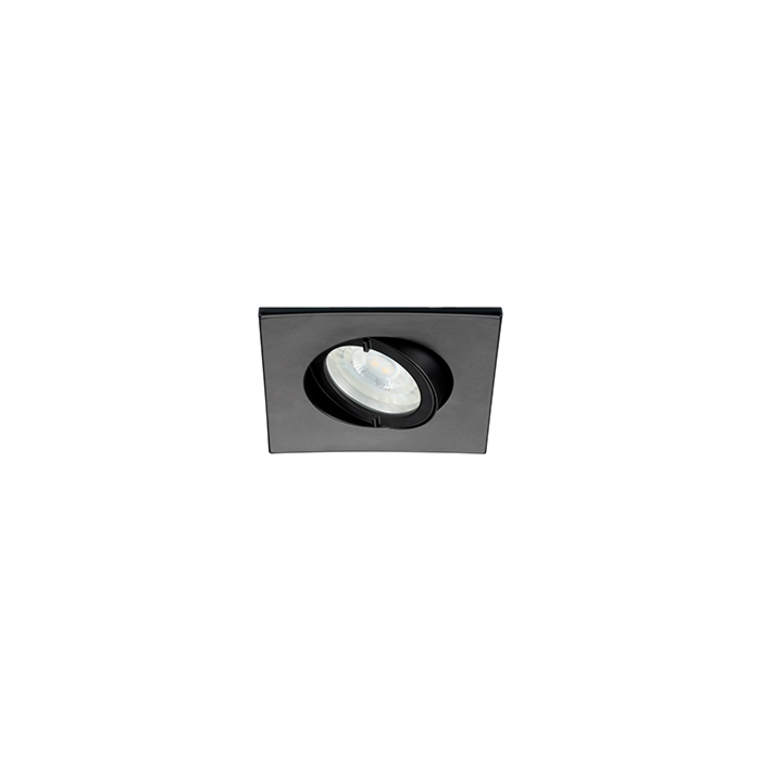 Lumiance 3084103 Inset trend 75 Square IP44 Zwart (GU10)