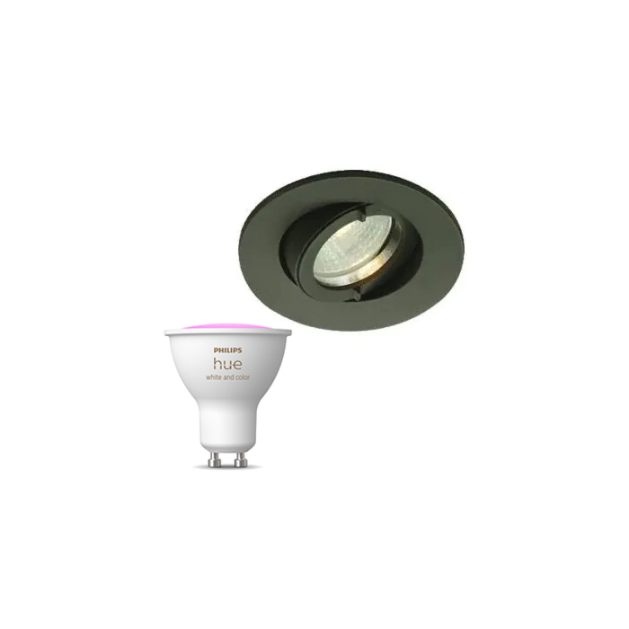Inbouwspot Lumiance IP44 Outdoor Inclusief Hue White en Color (GU10) Antraciet (Outdoor) 