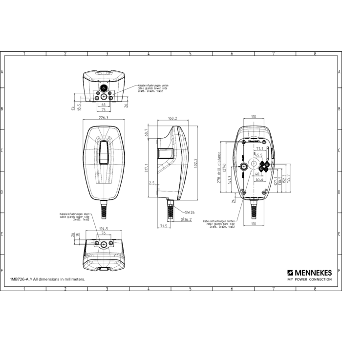 Mennekes 1313201205BK AMTRON 4You 310 11kw C2