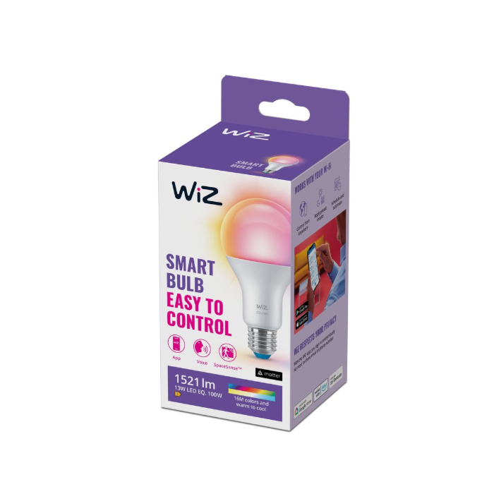 Wiz 929002449722 Gekleurd en met Wit Licht E27 A67 13W