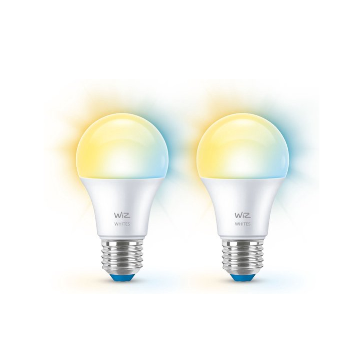 Wiz 929003781942 Warm tot koelwit licht A60 E27 8W (2-pack)