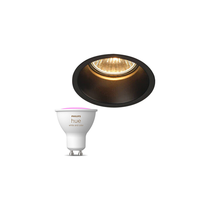Inbouwspot SLV Horn-1 inclusief Hue White and Color Ambiance (GU10) Zwart