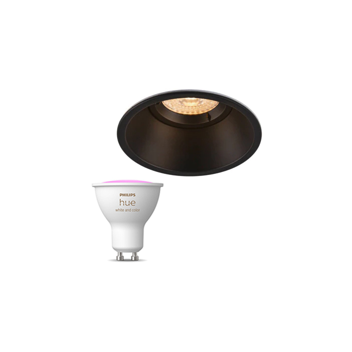 Inbouwspot SLV Horn-O inclusief Hue White and Color Ambiance (GU10) Zwart