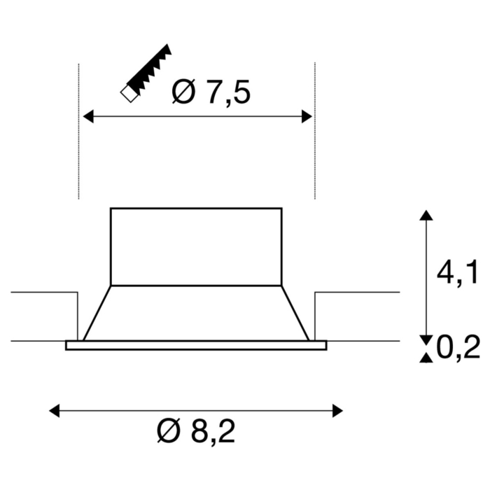 SLV 1007488 NEW TRIA 75 Mat zwart (GU10)