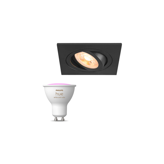 Inbouwspot SLV New Tria inclusief Hue White and Color Ambiance (GU10) Zwart
