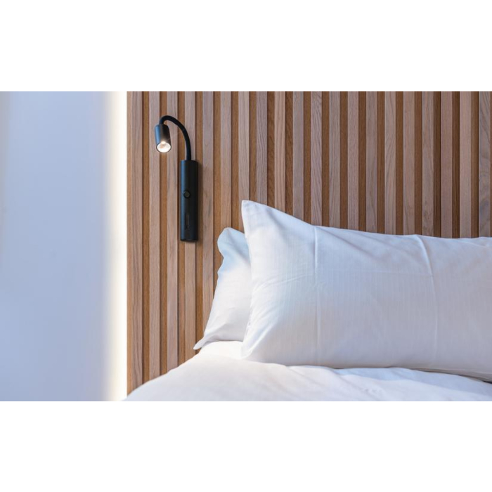 SG 320802 Tube Wall Zwart 8W LED Warm Wit