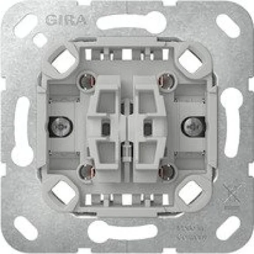 Gira 315500 Basiselement wipdrukcontact 10 A 250 V~ Wisseldrukcontact 2-voudig (met bevestigingsklauwen)