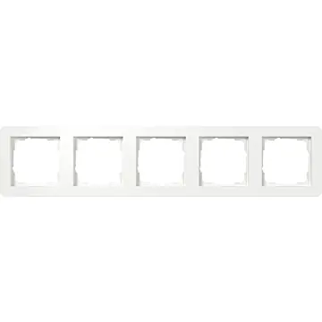 Gira 0215151 E1 Afdekraam 5-voudig Zuiver wit mat
