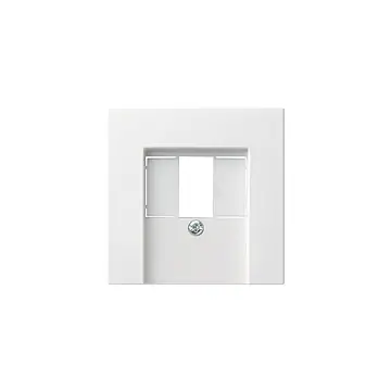 Gira 027603 Systeem 55 Afdekplaat voor USB zonder tekstkader Zuiver wit glanzend