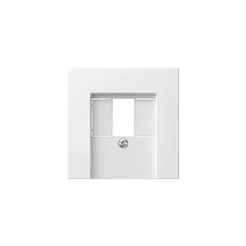 Gira 027627 Systeem 55 Afdekplaat voor USB zonder tekstkader Zuiver wit mat
