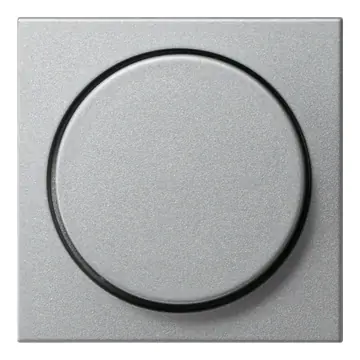 Gira 065026 Systeem 55 Afdekking met knop voor dimmer en elektronische potentiometer Kleur aluminium