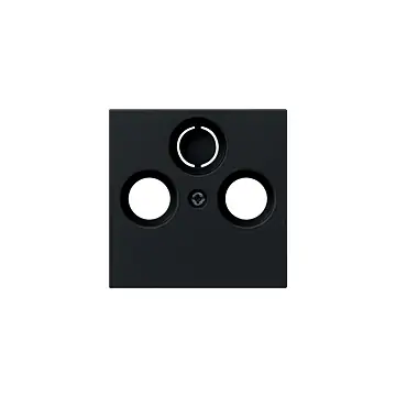 Gira 0869005 Systeem 55 Afdekking voor coax-antenne contactdoos Zwart mat
