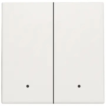 Niko 101-32004 Afwerkingsset met lens voor dubbele elektronische schakelaar of drukknop White