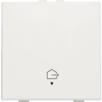 Niko 101-52921 Enkelvoudige drukknop met led en comfortsensoren voor Niko Home Control symbool 'woning verlaten' White 