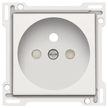 Niko 101-66601 afwerkingsset voor stopcontact met penaarde en kinderveiligheid, White