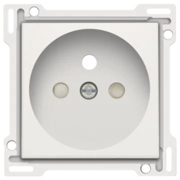 Niko 101-66906 afwerkingsset voor wandcontactdoos met randaarde, kinderveiligheid en overspanningsbeveiliging, White