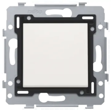 Niko 101-81715 Enkelvoudige kruisschakelaar met insteekklemmen, sokkel en afwerkingsset, White