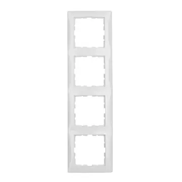 Berker 10148989 S.1 Afdekraam 4-voudig, polarwit glanzend