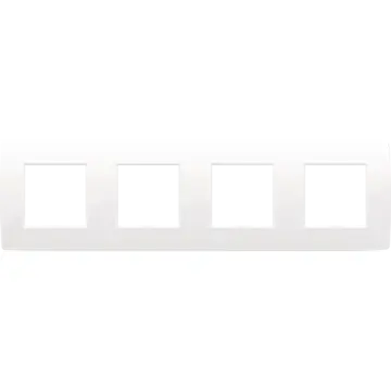 Niko 111-76400 Viervoudige afdekplaat met 71 mm centerafstand Original bright white