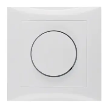 Berker 11309909 S.1/B.3/B.7 Volle afdekpl. + knop voor draai- dimmer/potmeter polarwit mat