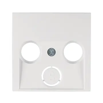 Berker 12038989 S.1/B.3/B.7 Afdekking antennecontactdoos, 2(3) uitsparingen polarwit glanzend