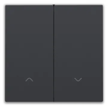 Niko 122-31006 Afwerkingsset voor dubbele elektronische rolluikschakelaar Anthracite