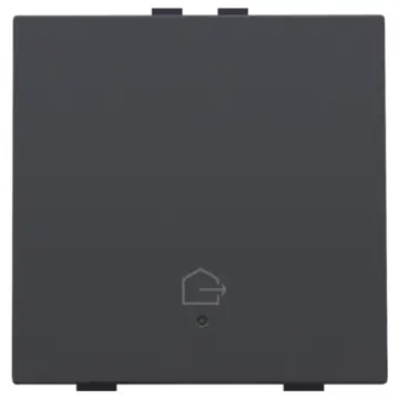 Niko 122-52921 Enkelvoudige drukknop met led en comfortsensoren voor Niko Home Control symbool 'woning verlaten' Anthracite