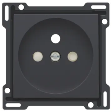 Niko 122-66601 afwerkingsset voor stopcontact met penaarde en kinderveiligheid, Anthracite