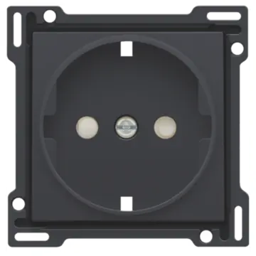 Niko 122-66901 Afwerkingsset voor stopcontact met randaarde en beschermingsafsluiters Anthracite 