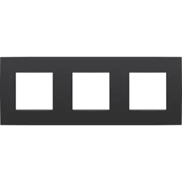 Niko 136-76700 Drievoudige afdekplaat met 71 mm centerafstand Niko Intense Matt black 