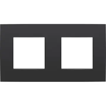 Niko 136-76800 Tweevoudige afdekplaat met 71 mm centerafstand Niko Intense Matt black