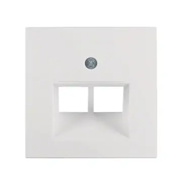 Berker 14098989 S.1/B.3/B.7 Centraaldeel RJ-datacontactdoos 2-v met 45°-uitgang polarwit glanzend