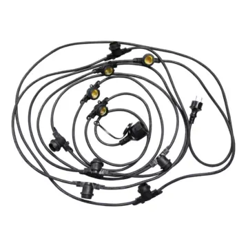 Bailey 141336 Party Bulb Prikkabel 10 m Zwart met 10 fittingen E27