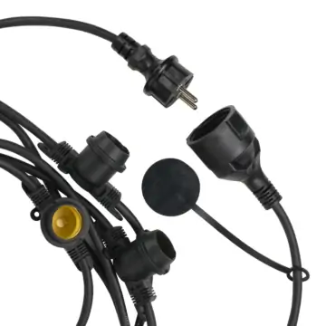 Bailey 142610 Party Bulb Prikkabel 25M Zwart met 25 fittingen E27