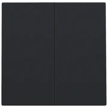 Niko 161-31004 Afwerkingsset voor dubbele elektronische schakelaar of drukknop Black coated 
