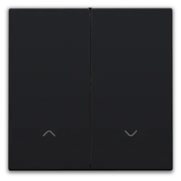Niko 161-31006 Afwerkingsset voor dubbele elektronische rolluikschakelaar Black coated 