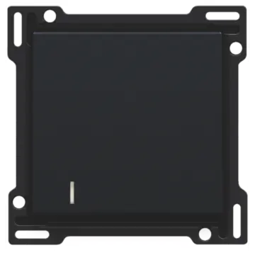 Niko 161-60005 Afwerkingsset met lens voor enkelvoudige schakelaar of drukknop, Black coated