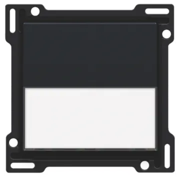 Niko 161-60905 Afwerkingsset met tekstveld voor enkelvoudige schakelaar of drukknop, Black coated