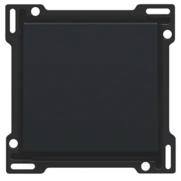 Niko 161-61105 Afwerkingsset voor enkelvoudige schakelaar of drukknop, Black coated