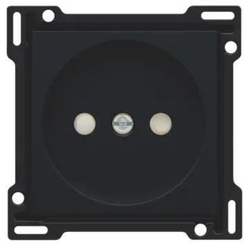 Niko 161-66501 afwerkingsset voor stopcontact zonder aarding met kinderveiligheid, Black coated