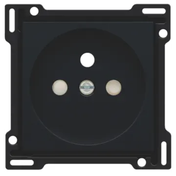 Niko 161-66601 afwerkingsset voor stopcontact met penaarde en kinderveiligheid, Black coated
