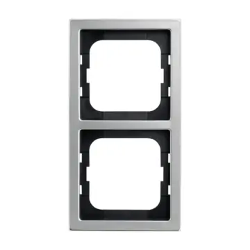 Busch Jaeger 1722-866K Afdekraam 2-voudig Pure stainless steel