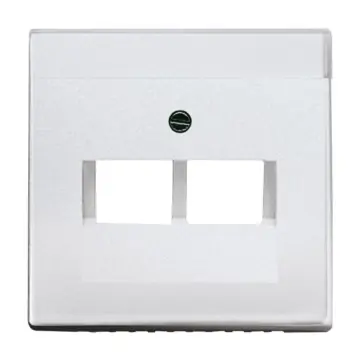 Busch-Jaeger 2CKA001710A3610 centraalplaat 2-voudig Aluzilver